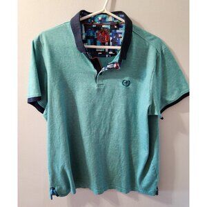 Au Noir Polo Size 6 Short Sleeve Turquoise